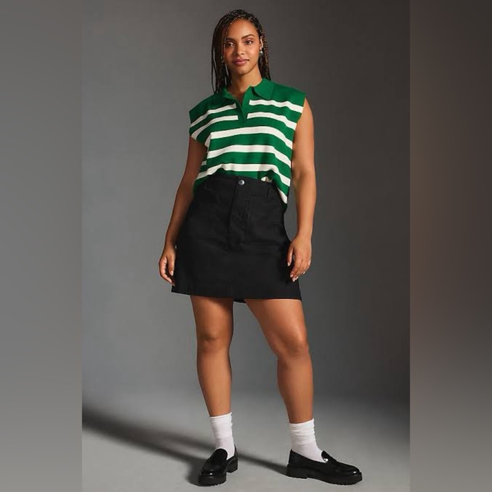 Maeve The Colette Mini Skirt in Black